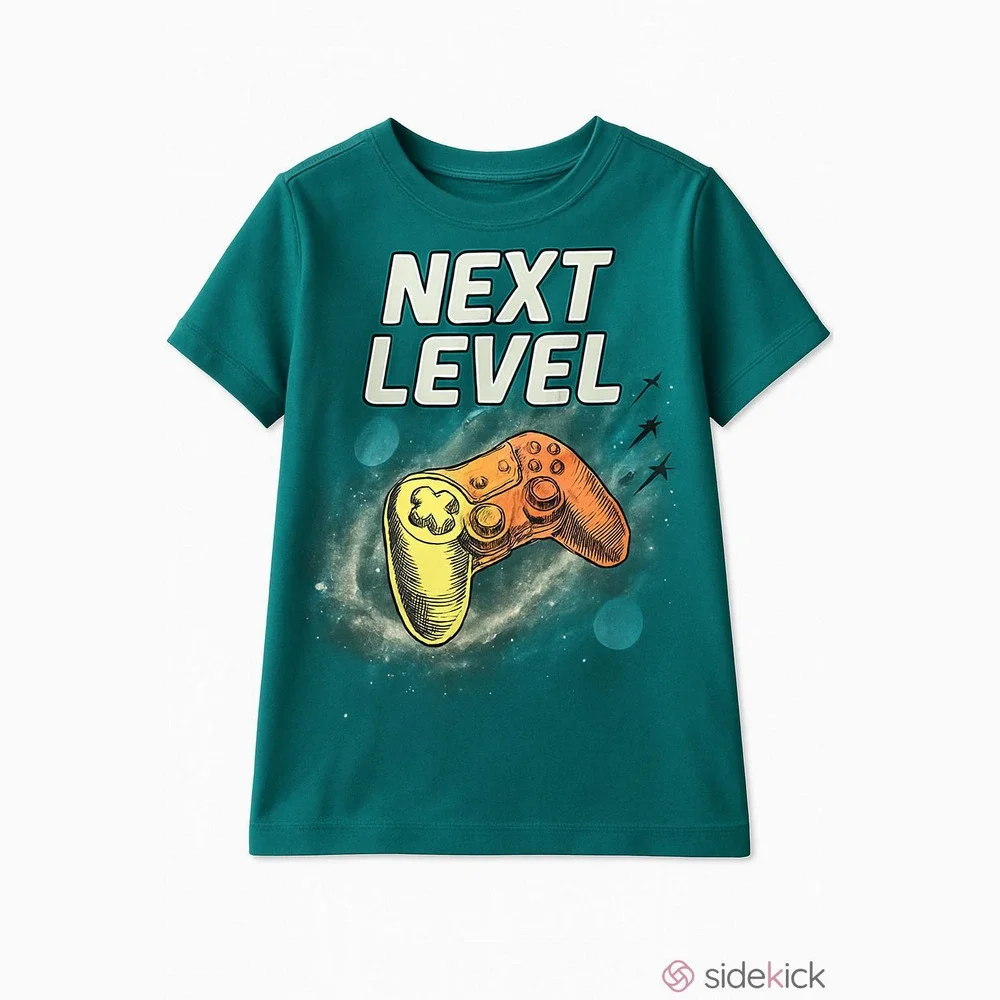 OshKosh Original casual play teal T-shirt Boys 8T graphic design 100% cotton